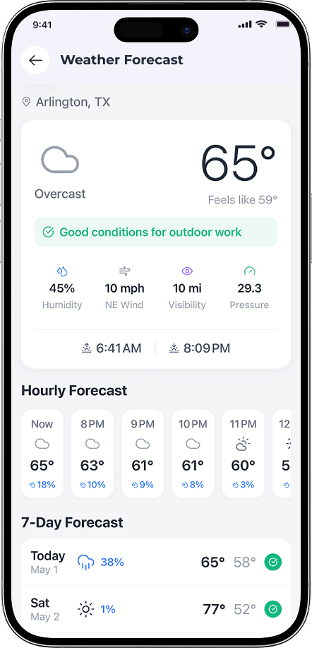 App screen